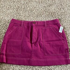 NWT Old Navy size 16 Pink Denim Mini Skirt